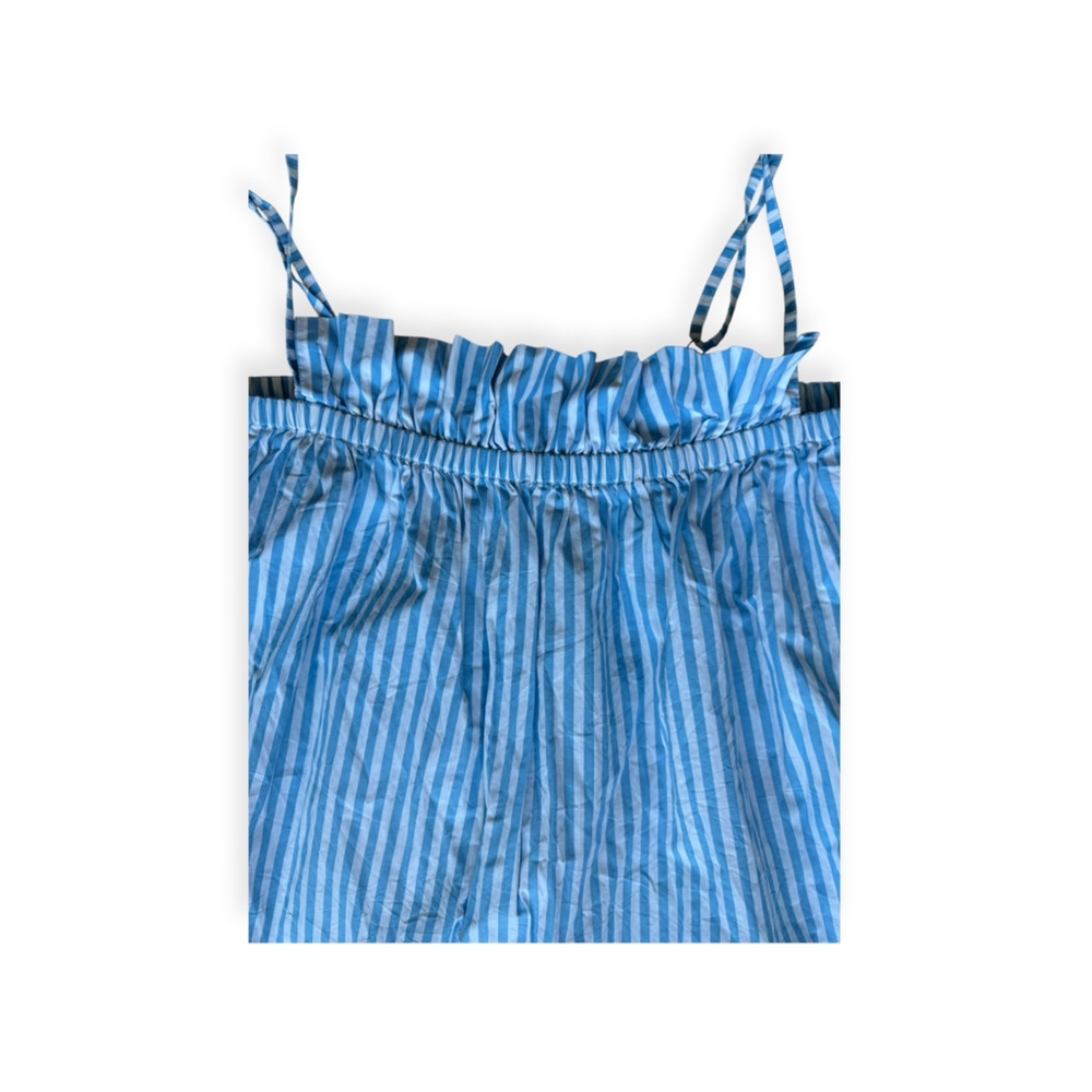 LAKE top sleeveless blue white striped small adjustable straps - Picture 7 of 9